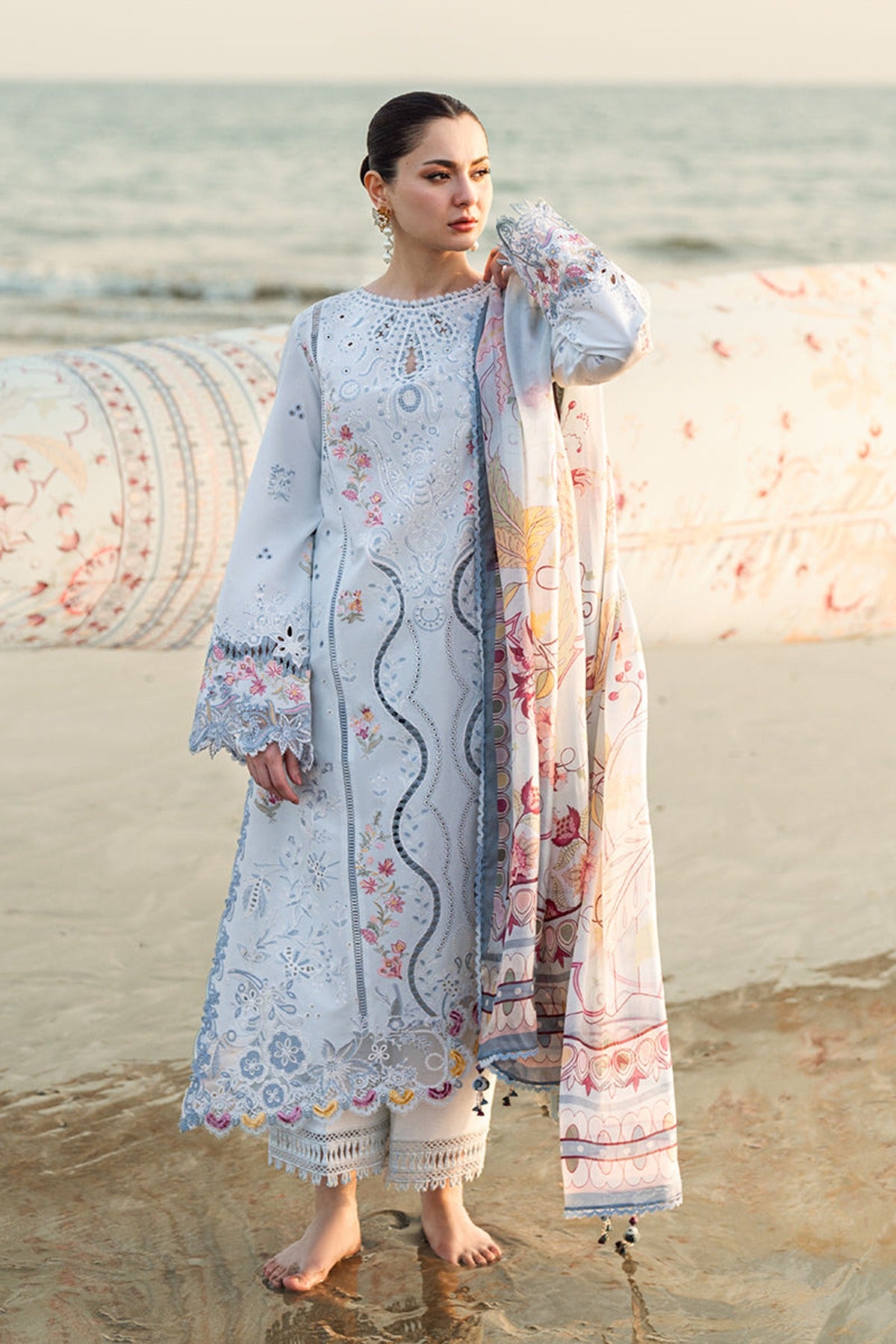 QALAMKAR | SAHIL LUXURY LAWN 2025 | FK-02 ISABELLA