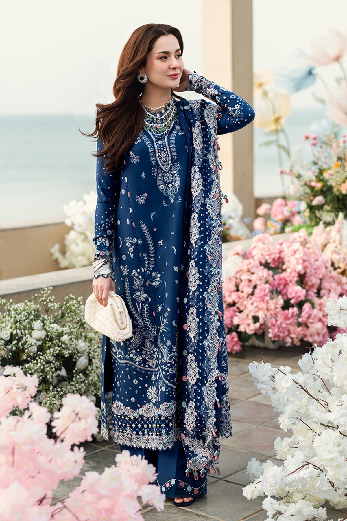 QALAMKAR | SAHIL LUXURY LAWN 2025 | FK-05 AURORA