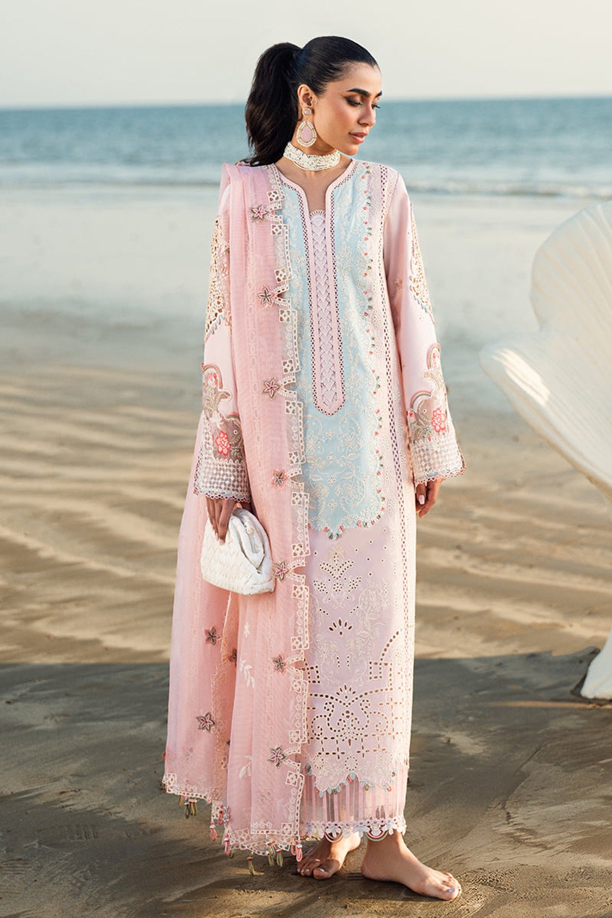 QALAMKAR | SAHIL LUXURY LAWN 2025 | FK-08 REEM