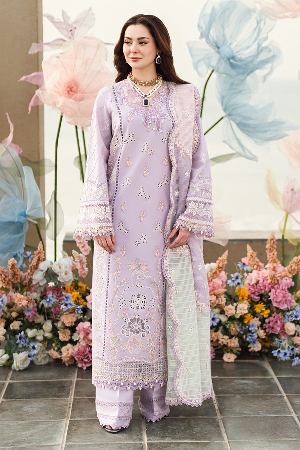 QALAMKAR | SAHIL LUXURY LAWN 2025 | FK-09 EVELYN