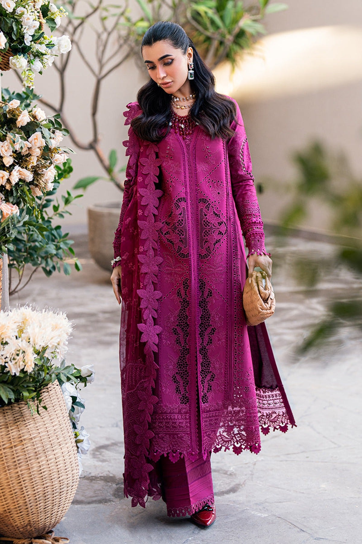 QALAMKAR | SAHIL LUXURY LAWN 2025 | FK-11 VIOLET