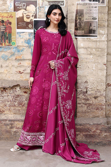 CROSS STITCH | KHADDAR-LINEN-MARINA'25 | FUCHSIA THREAD