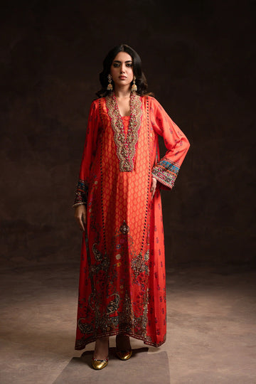 AMMARA KHAN | KAFTAN | FESTIVE ORANGE KAFTAN (D-03)