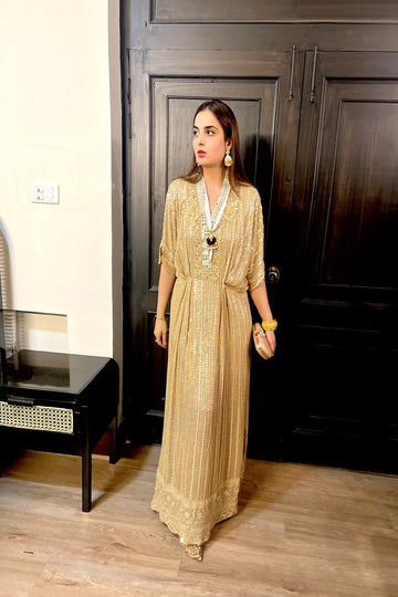 AMINAH BADAR | GOLD KAFTAN