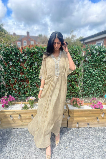 AMINAH BADAR | GOLD KAFTAN