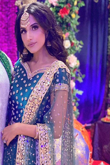 HAFSAH|SANA - SHEESHA WORK ENSEMBLE - AVAILABLE IN ALL COLORS