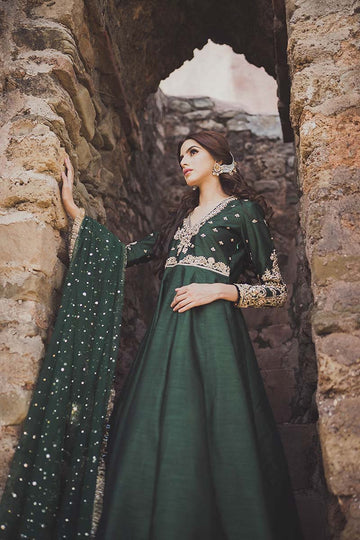 MAHA WAJAHAT | FORMAL | GREEN MAXI