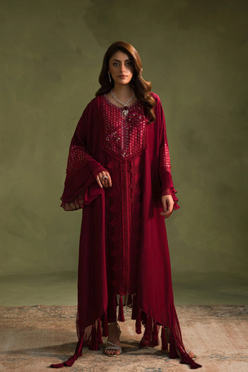 AMMARA KHAN | KAFTAN | GLAM RED BEAUTY (D-09)