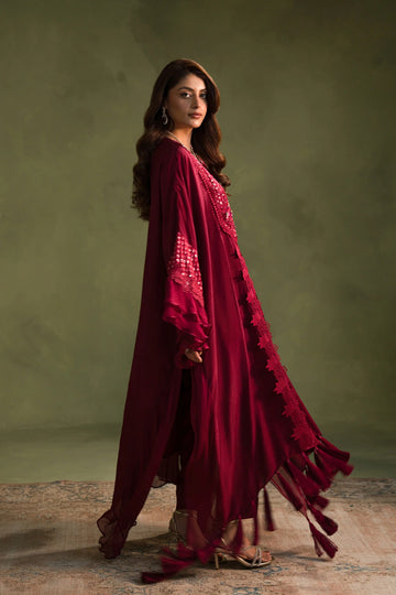 AMMARA KHAN | KAFTAN | GLAM RED BEAUTY (D-09)