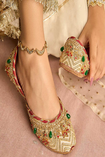 DAZZLE | KHUSSA SHOES | GOTTA JEWEL (OFF WHITE)