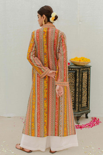 MANTO | GULISTAN (FLOWERLAND) - MUSTARD LONG SHIRT