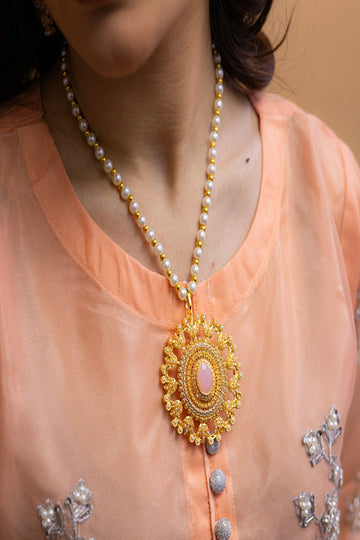 RAWAYAT | JEWELLERY | HANINA LOCKET SET (PINK)