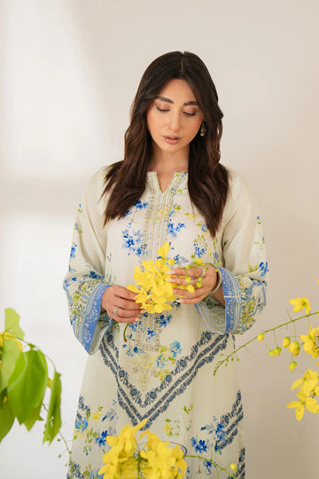 AMMARA KHAN | KAFTAN | HILLY FLORAL TASSEL KAFTAN SET (D-4)