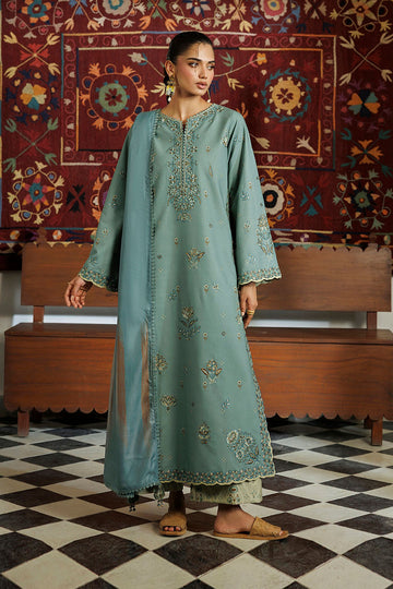 IZNIK | PRE-FALL'26 | IPF-24 EMBROIDERED PRINTED VISCOSE LINEN