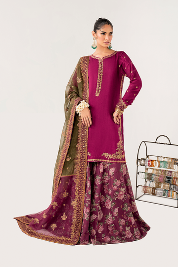 IZNIK | LUXE RAWSILK | IRS-16 EMBROIDERED RAWSILK