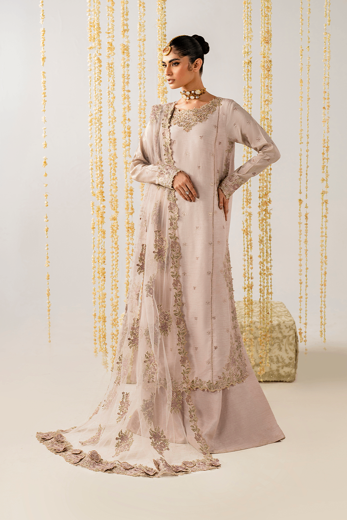 IZNIK | LUXE RAWSILK | IRS-18 EMBROIDERED RAWSILK