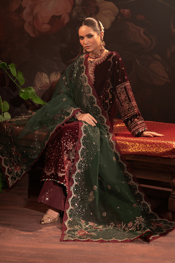 IZNIK | EXCLUSIVE VELVET | IV-39 EMBROIDERED VELVET