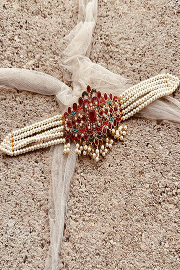 KOH-E-GEM | JEWELLERY | IRIS CHOKER SET - MULTI RUBY