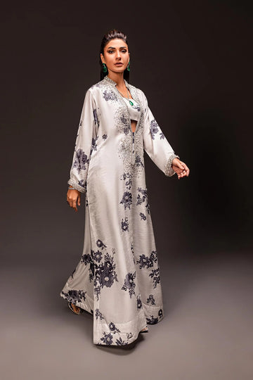 AMMARA KHAN | KAFTAN | IVORY GREYS (D-09)