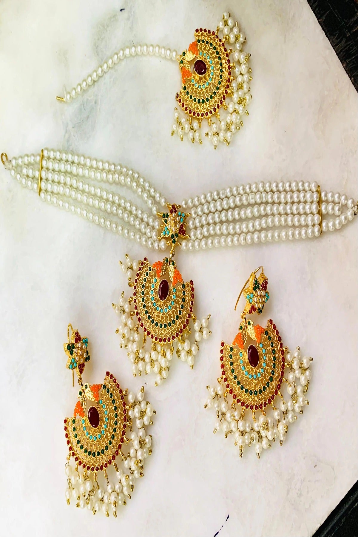 RAWAYAT | JEWELLERY | JASNEET CHOKER SET (NAURATEEN)