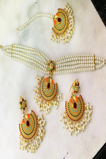 RAWAYAT | JEWELLERY | JASNEET CHOKER SET (NAURATEEN)