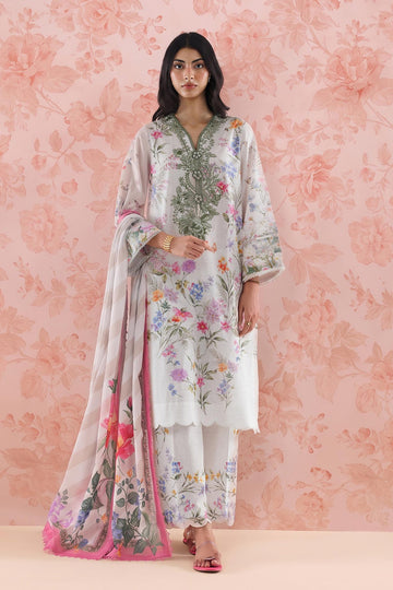 SANA SAFINAZ | ROZMARRA '26.VOL.2 | EMBROIDERED 3 PIECE LAWN SUIT | LM261-004-CG