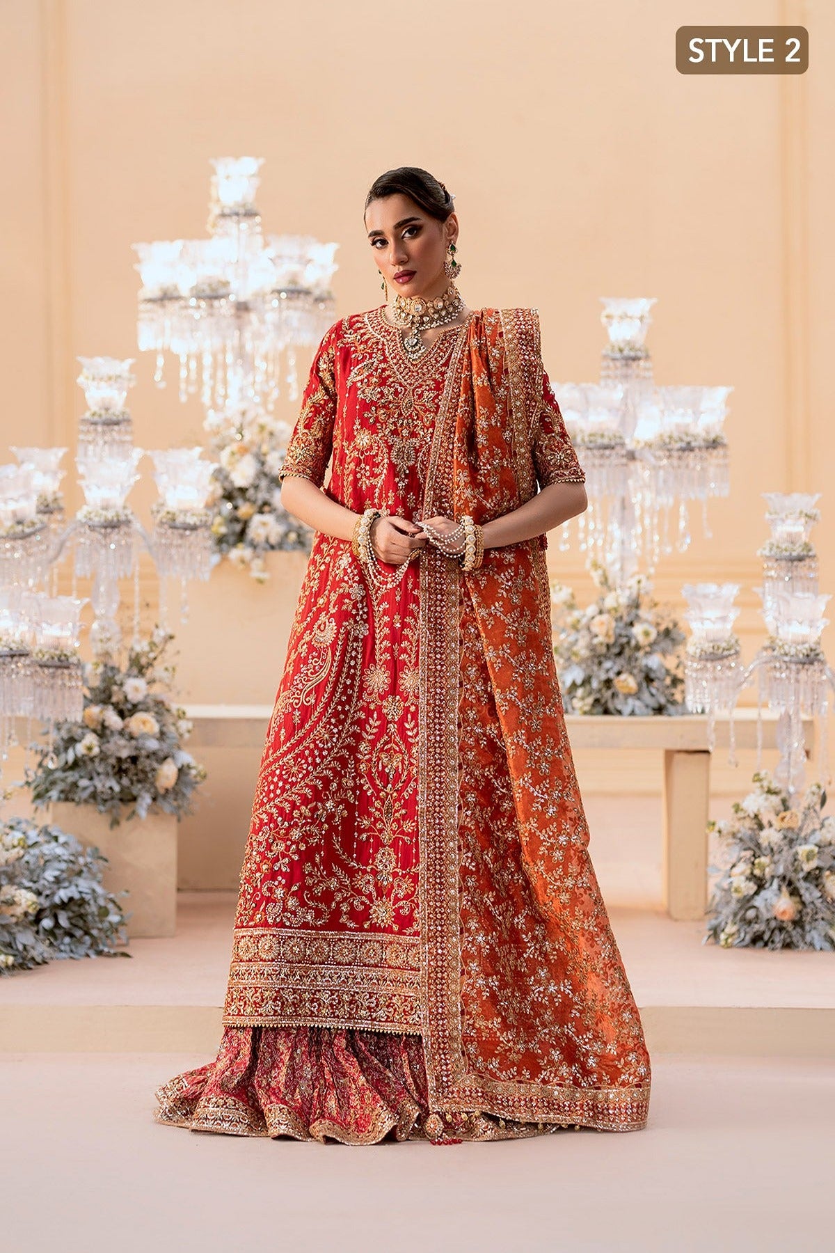 AIK | WEDDING FESTIVE ’25 VOL. 1 - LOOK 01 | STYLE 02 | LONG SHIRT WITH CRUSHED GHARARA