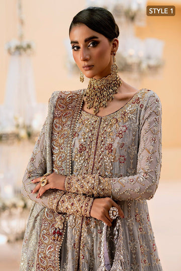 AIK | WEDDING FESTIVE ’25 VOL. 1 - LOOK 02 | STYLE 01 | KALIDAR OPEN FRONT WITH CRUSHED FROCK