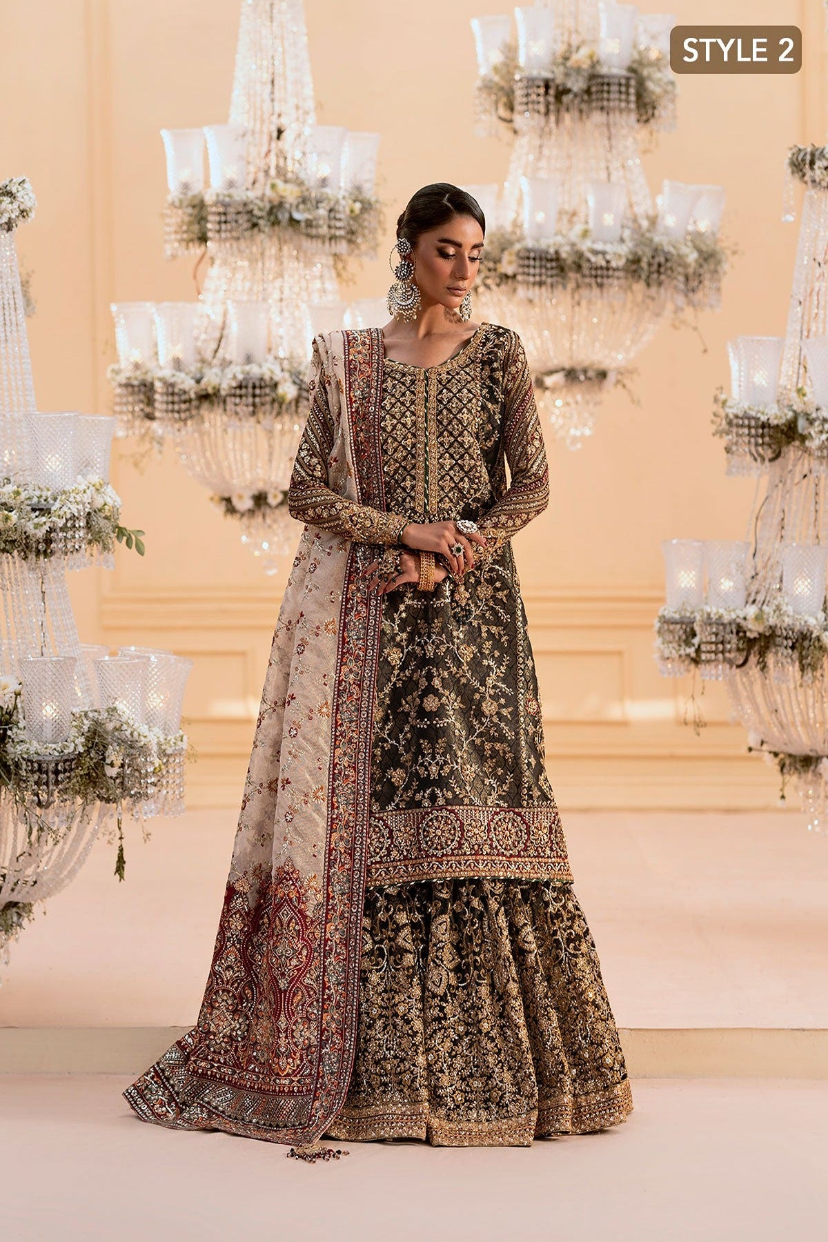 AIK | WEDDING FESTIVE ’25 VOL. 1 - LOOK 04 | STYLE 02 | LONG SHIRT WITH GHARARA