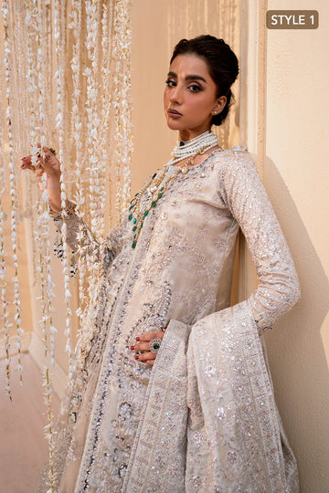 AIK | WEDDING FESTIVE ’25 VOL. 1 - LOOK 09 | STYLE 01 | OPEN FRONT SHIRT WITH CRUSHED SKIRT