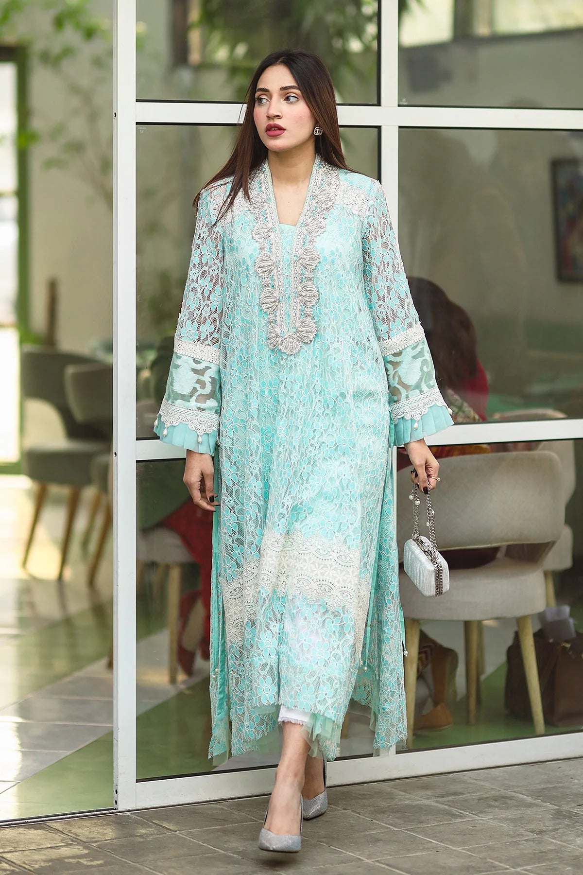 AMMARA KHAN | KAFTAN | LACE KAFTAN (D-01)