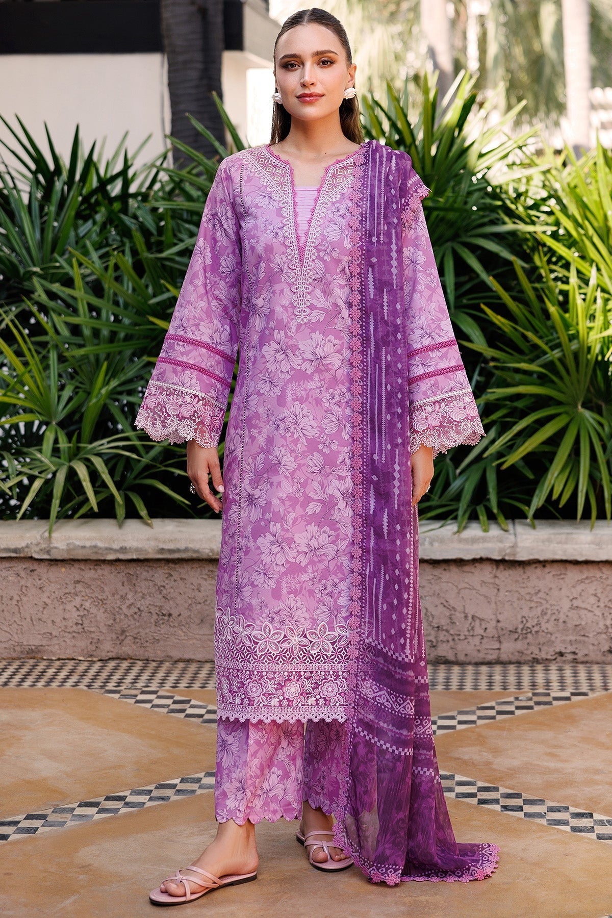 FARASHA | AUREA EID SUMMER LAWN'25 | LAVENDER RUSH