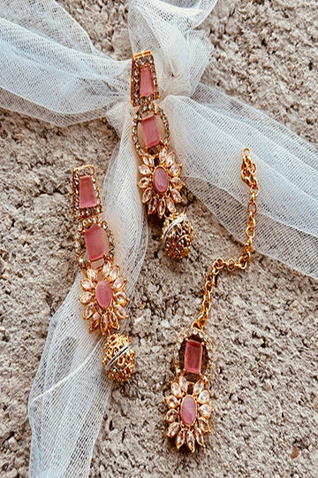 KOH-E-GEM | JEWELLERY | LINEAR LUXE MALAA SET – PINK