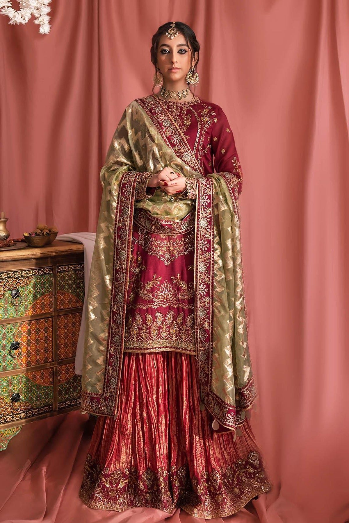 AIK | EMBROIDERED KHAADI NET SUITS | LOOK 01