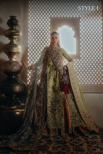 AIK | WEDDING FESTIVE '26 - VOL.2 | LOOK B2601 | STYLE 01 | SLIT SHIRT WITH GHARARA