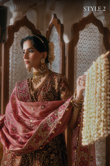 AIK | WEDDING FESTIVE '26 - VOL.2 | LOOK B2603 | STYLE 02 | ANGHRAKHA WITH CRUSHED SHARARA