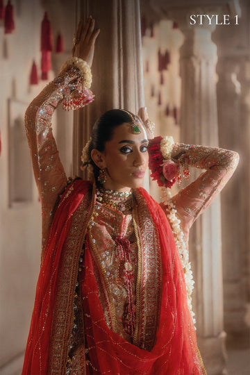 AIK | WEDDING FESTIVE '26 - VOL.2 | LOOK B2606 | STYLE 01 | SHORT SHIRT WITH FARSHI GHARARA