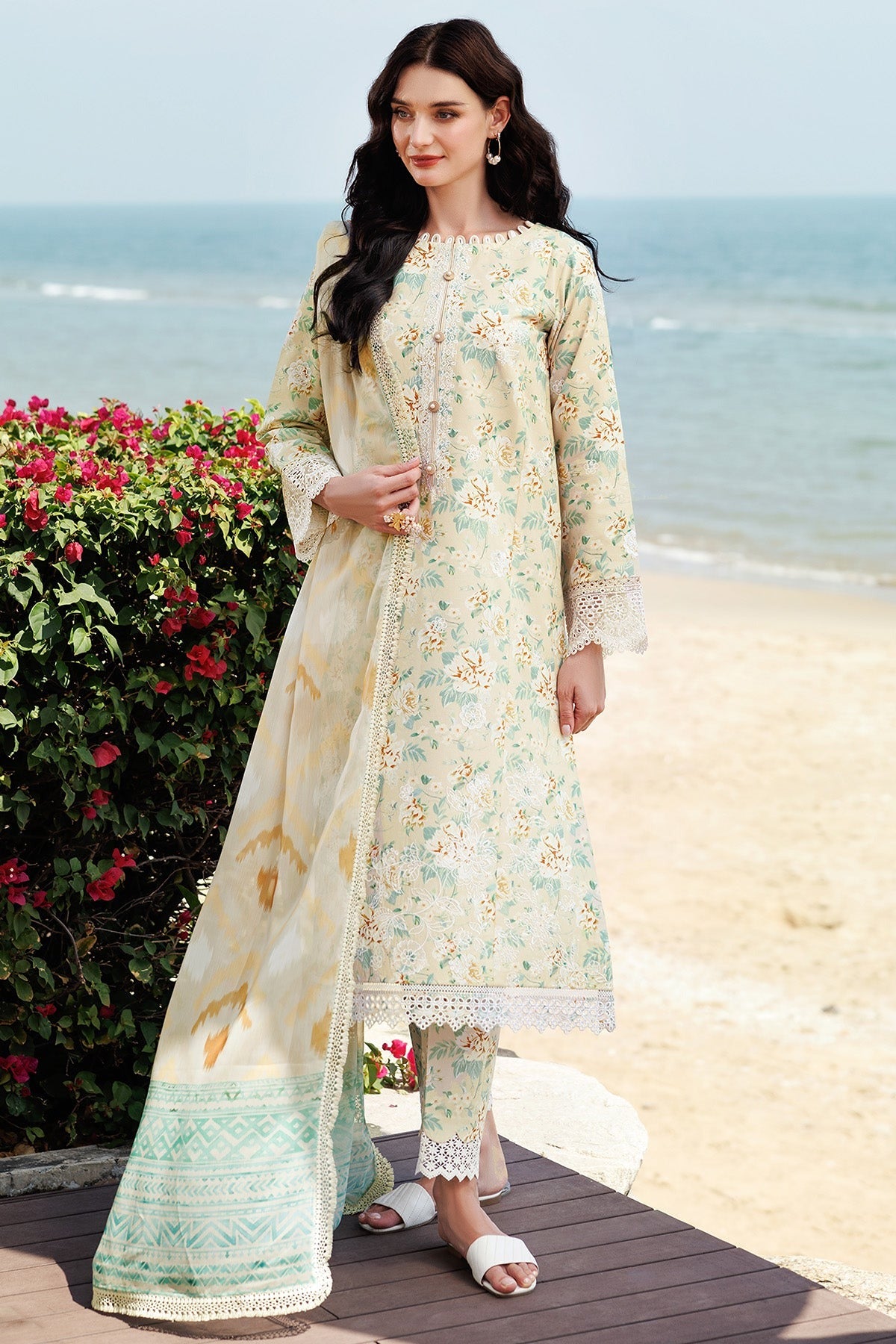 FARASHA | AUREA EID SUMMER LAWN'25 | LUSH CREAM