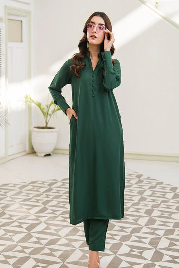BE YOURSELF | PRET | LUSH GREEN V-NECK DRESS