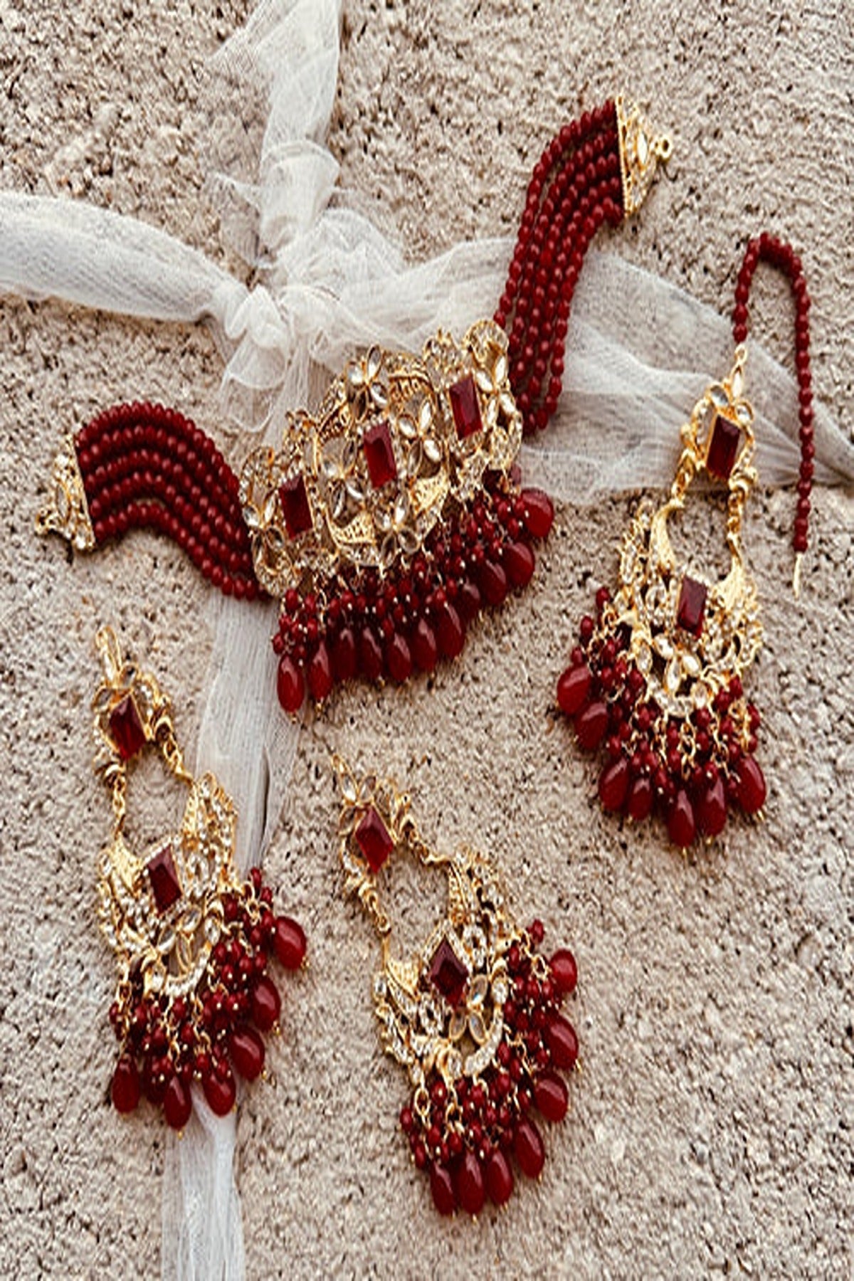 KOH-E-GEM | JEWELLERY | LYRA – URBAN MUSE CHOKER - MAROON