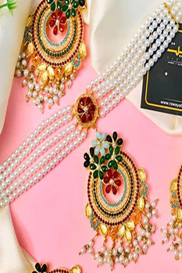 RAWAYAT | JEWELLERY | MEHROOZE CHOKER SET (NAURATEEN)