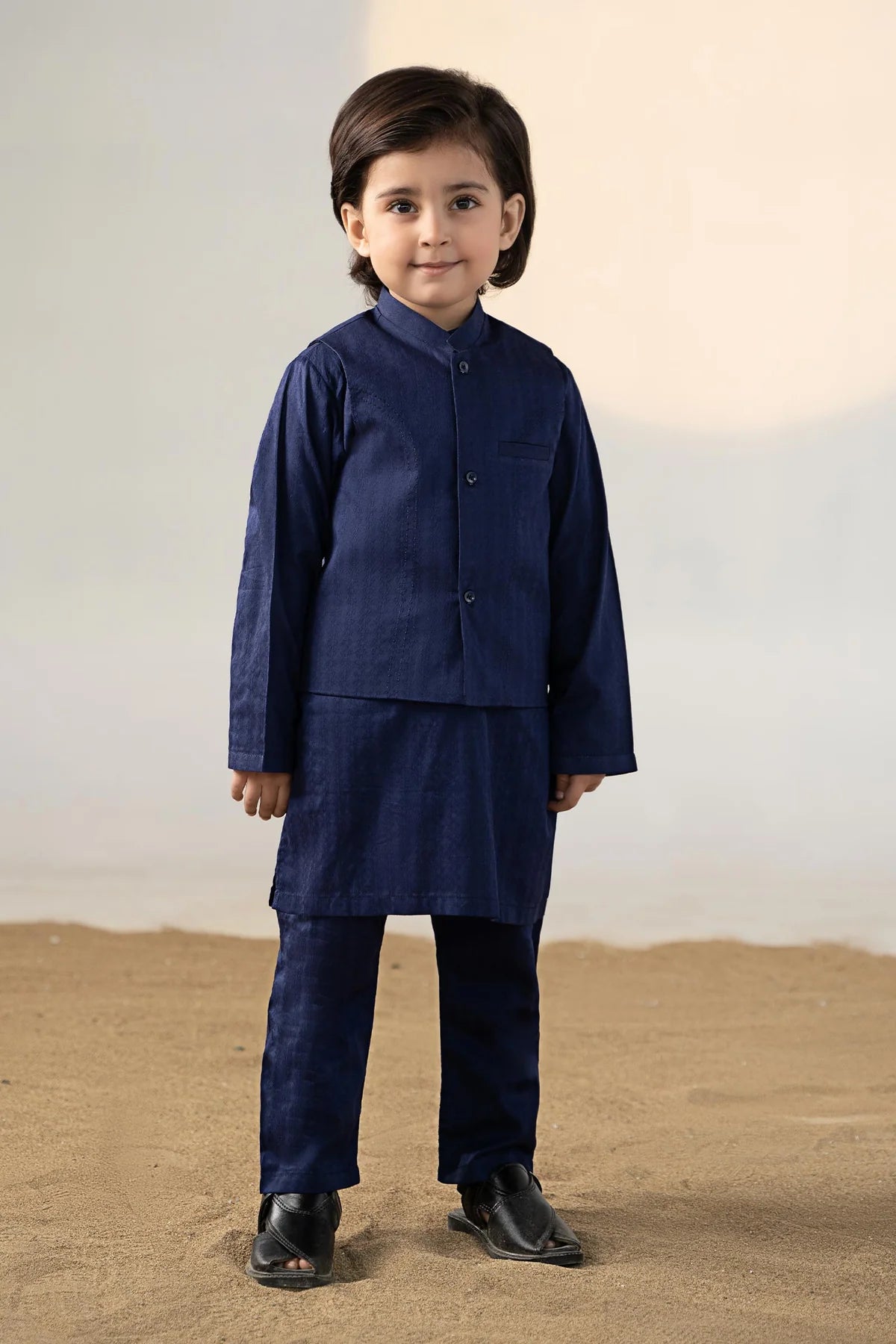 MARIA B | KIDSWEAR | BOYS | DYED DOBBY SUIT | MKB-SS24-10