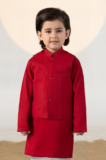 MARIA B | KIDSWEAR | BOYS | DYED COTTON SUIT | MKB-SS24-11