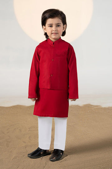 MARIA B | KIDSWEAR | BOYS | DYED COTTON SUIT | MKB-SS24-11