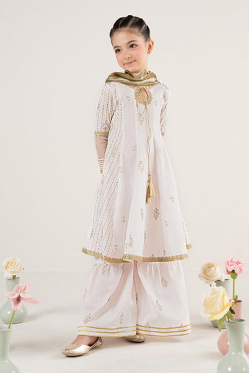MARIA B | KIDS | GIRLS | PLAY HOUSE STORIES | 3 PIECE EMBROIDERED DOBBY SUIT | MKD-EF22-14R1-LIGHT PINK