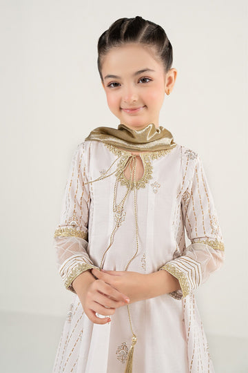 MARIA B | KIDS | GIRLS | PLAY HOUSE STORIES | 3 PIECE EMBROIDERED DOBBY SUIT | MKD-EF22-14R1-LIGHT PINK