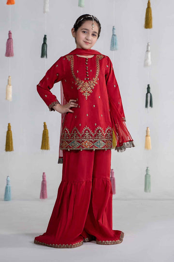 MARIA B | KIDSWEAR | EMBROIDERED LAWN SUIT | MKD-EA24-11