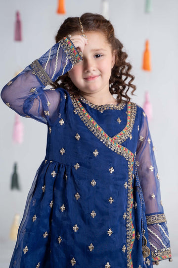 MARIA B | KIDSWEAR | EMBROIDERED ORGANZA SUIT | MKS-EA24-15