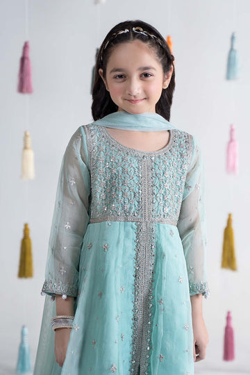 MARIA B | KIDSWEAR | EMBROIDERED ORGANZA SUIT | MKS-EA24-32