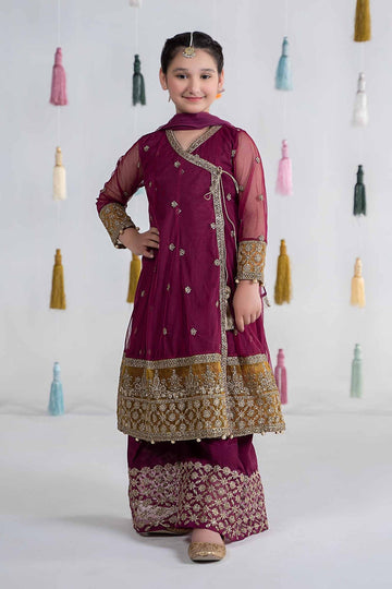 MARIA B | KIDSWEAR | EMBROIDERED NET SUIT | MKS-EA24-36